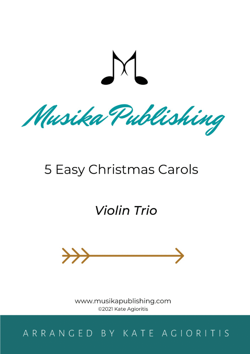 5 Easy Christmas Carols for Violin Trio image number null