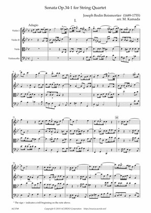 Sonata Op.34-1 for String Quartet