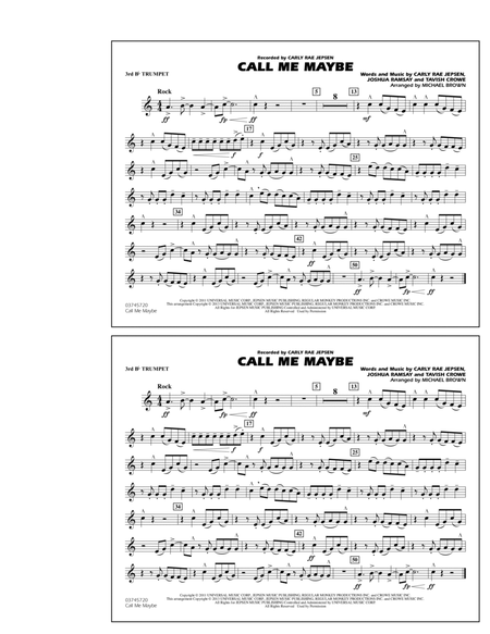 Call Me Maybe - 3rd Bb Trumpet