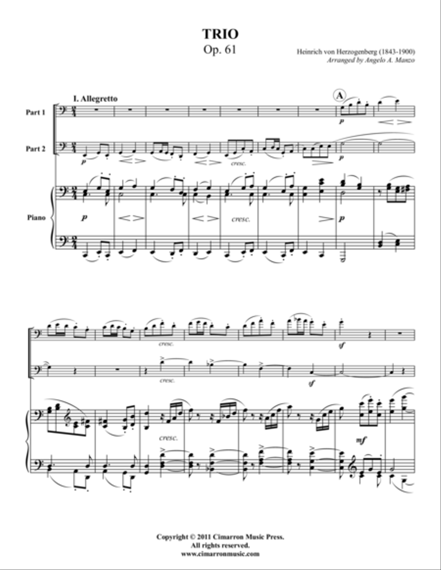 Trio, Op. 61 Brass Duet scores gallery preview page 1