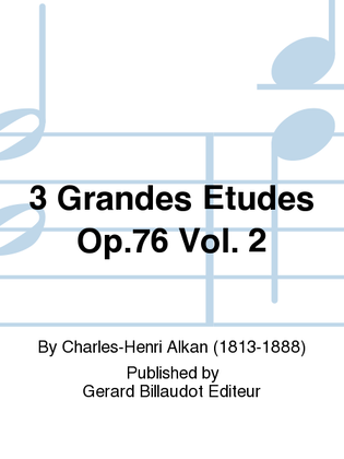 Book cover for 3 Grandes Etudes Op. 76 Vol. 2