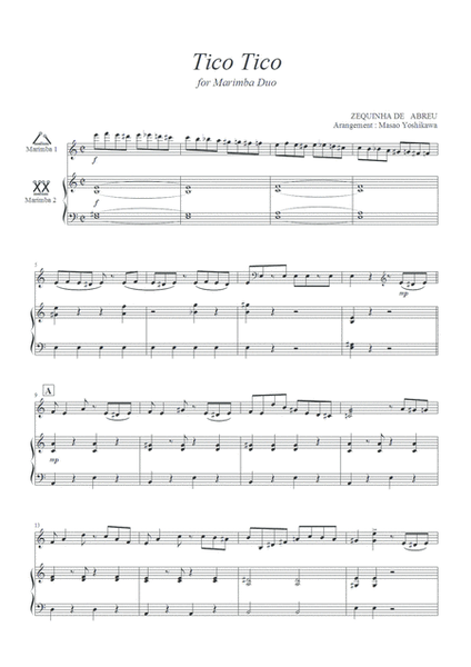 Tico Tico Percussion Ensemble - Digital Sheet Music