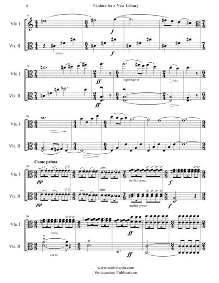 Four Duos for Two Violas Book 1 (Incl: 2 Fanfares, 3 Contrasts, Suspension)