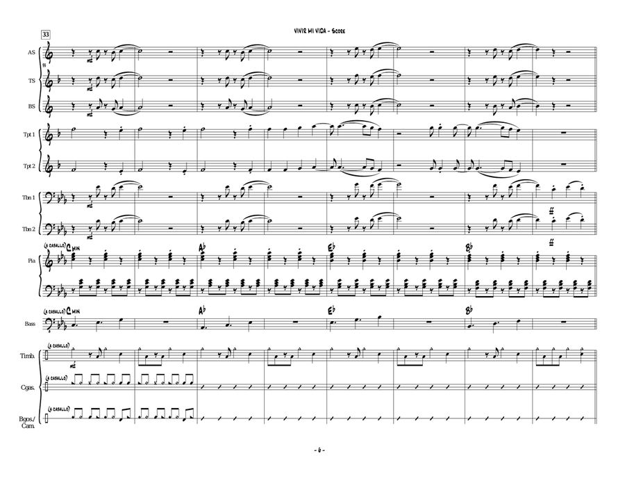Vivir Mi Vida Large Ensemble scores gallery preview page 6