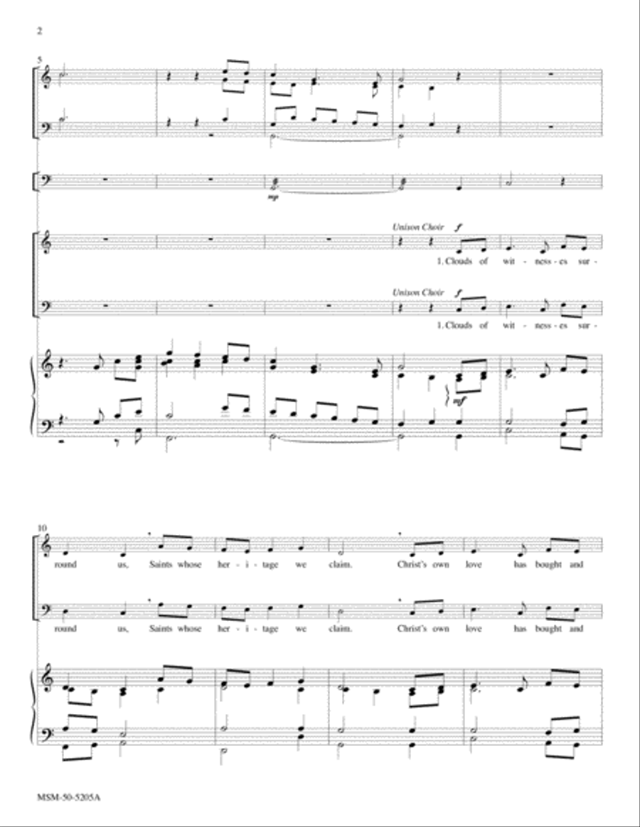 Clouds of Witnesses Surround Us (Full Score and Instrumental Parts) Choir scores gallery preview page 3