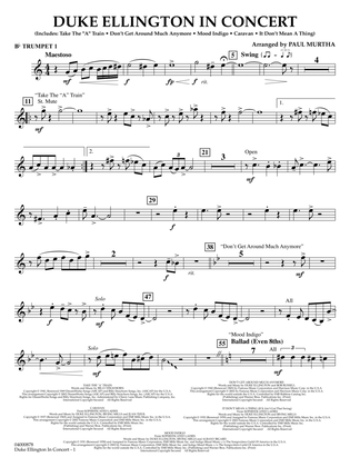 Book cover for Duke Ellington in Concert - Bb Trumpet 1