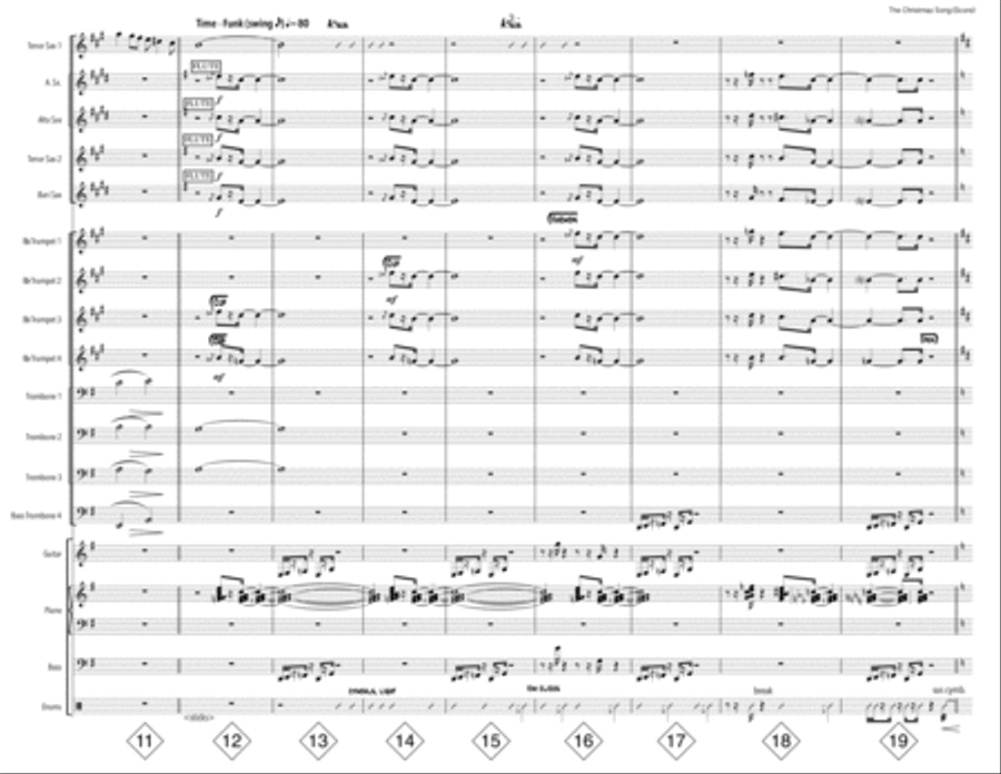The Christmas Song (chestnuts Roasting On An Open Fire) Large Ensemble scores gallery preview page 3