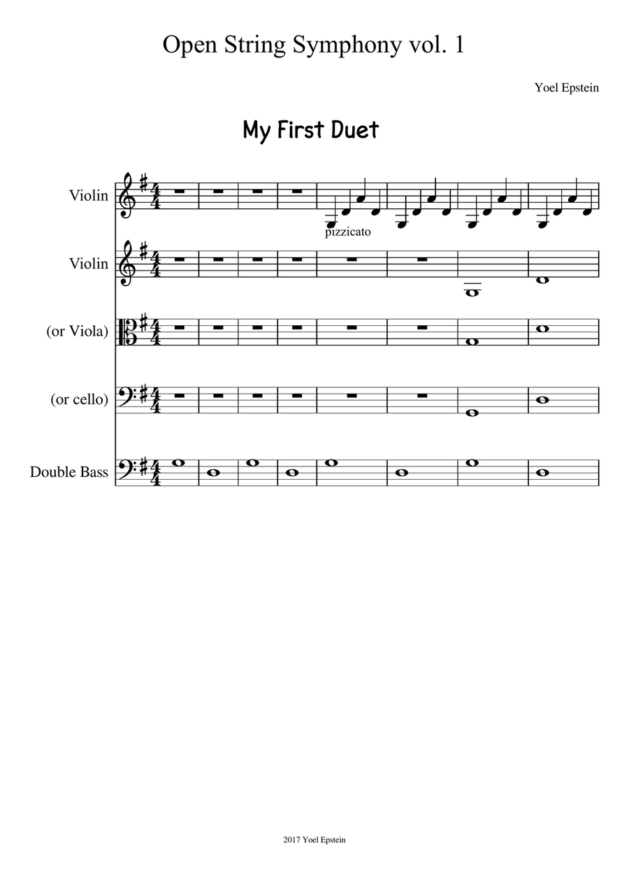 Open-string Symphony: Easy ensemble pieces on open strings (Volume 1) String Trio scores gallery preview page 4