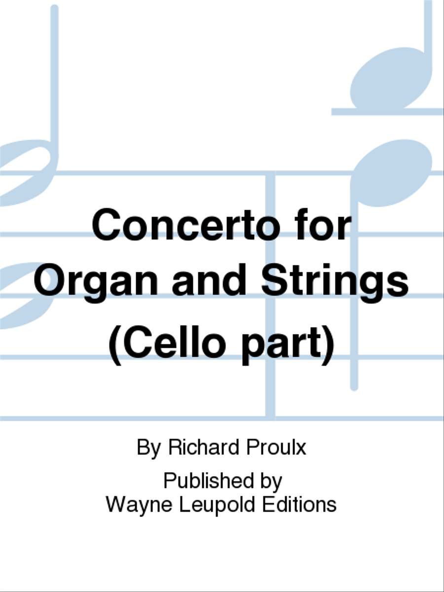 Book cover for Concerto for Organ and Strings (Cello part)