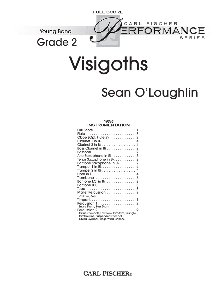 Visigoths Concert Band scores gallery preview page 1