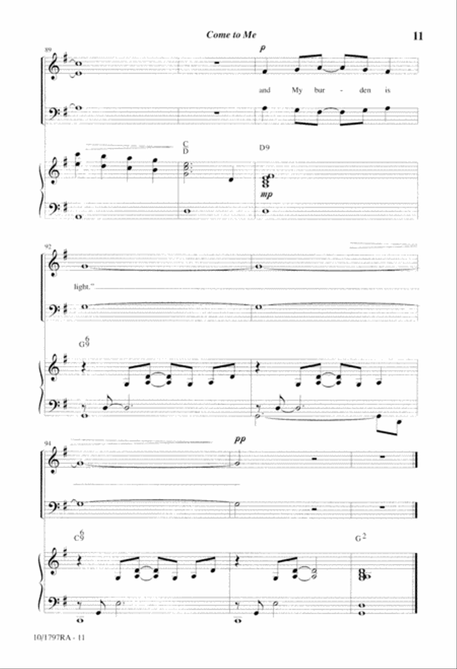 Come to Me 4-Part scores gallery preview page 11