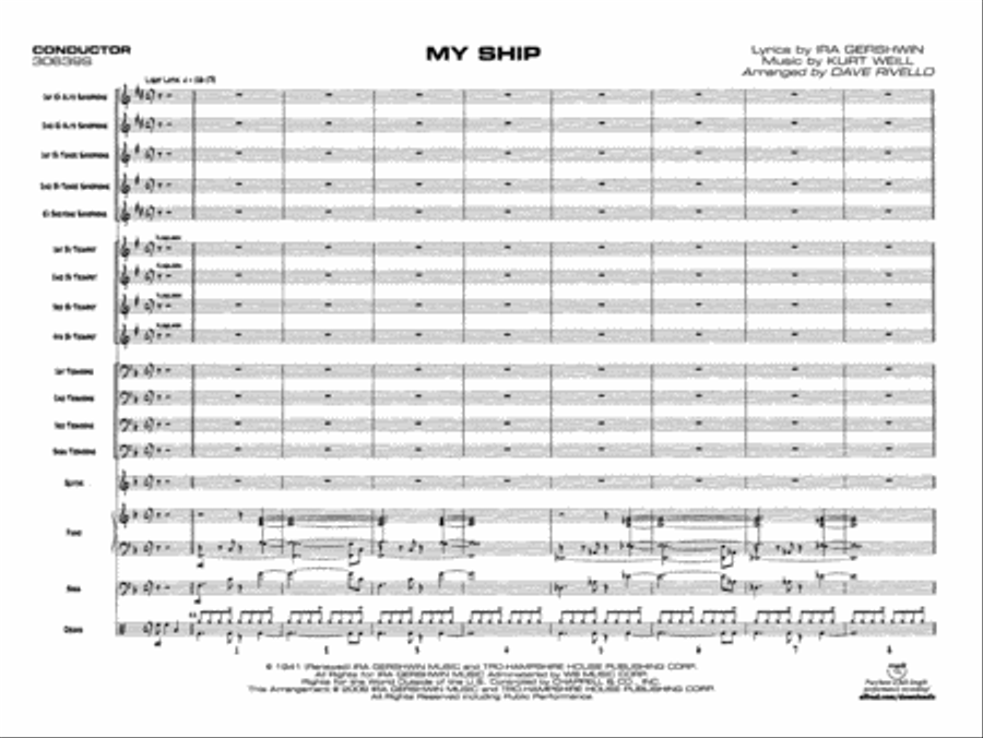 My Ship: Score My Ship: Score Jazz Ensemble scores gallery preview page 3