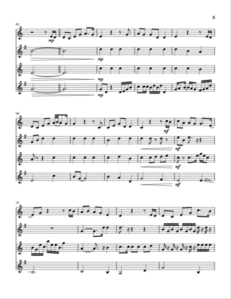 I Set My Hope On Jesus (Hymn For A Deconstructing Friend) Saxophone Quartet scores gallery preview page 6