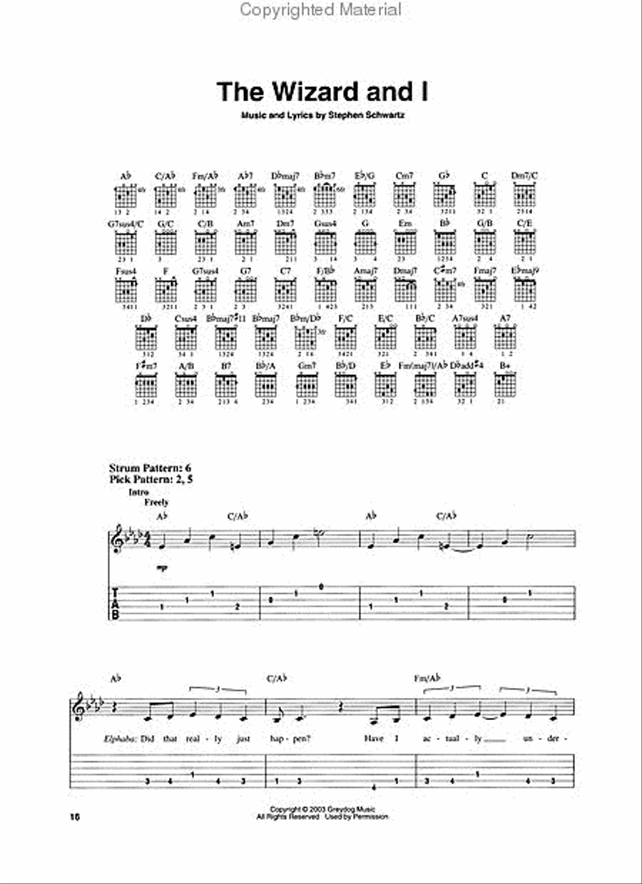 Wicked Wicked Guitar Tablature scores gallery preview page 4