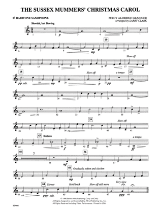 The Sussex Mummers' Christmas Carol: E-flat Baritone Saxophone