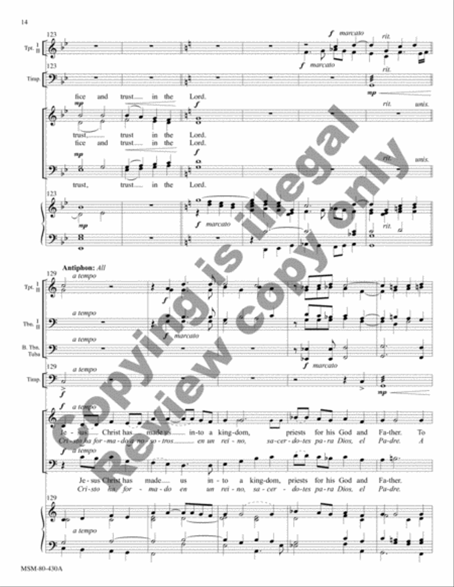 Canticle of Jesus Christ, Our Redeemer (Full Score) Choir scores gallery preview page 12
