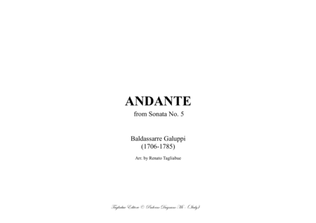 Book cover for GALUPPI - ANDANTE from Sonata No.5 - For Organ