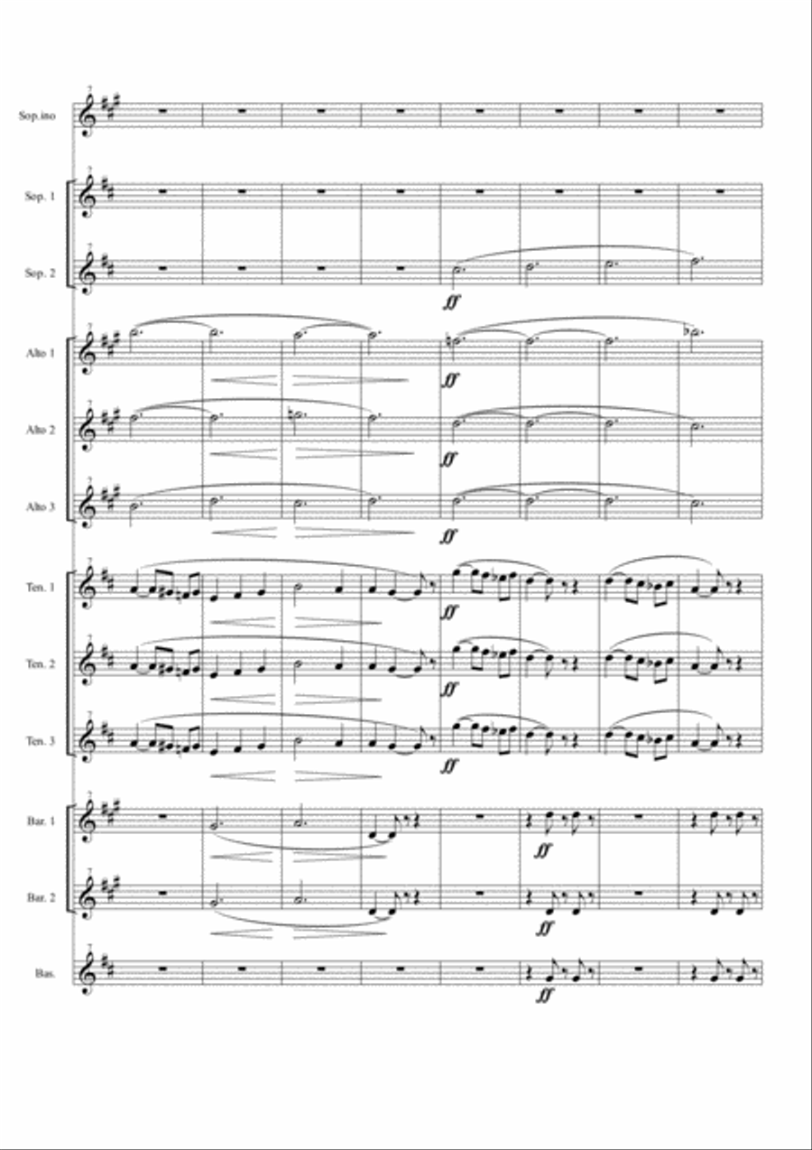 Carmen Suite No. 1 (Part One) for Saxophone Ensemble Woodwind Ensemble scores gallery preview page 2