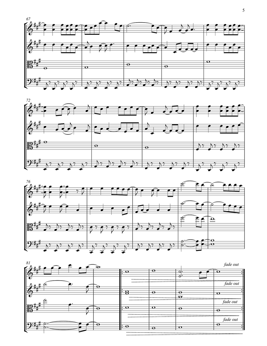 Viva La Vida Viva La Vida String Quartet scores gallery preview page 5