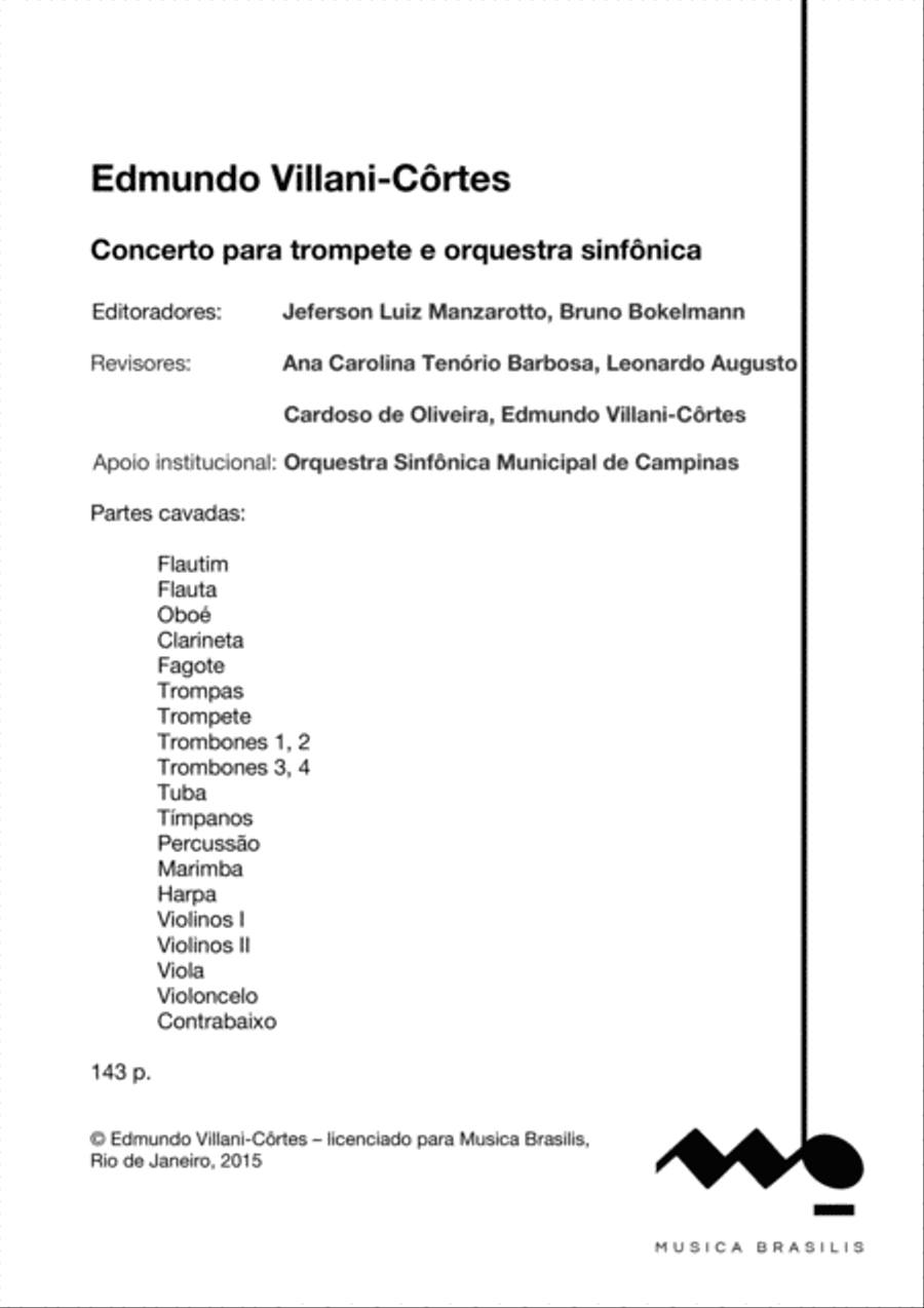 Concerto para trompete e orquestra sinfônica (partes) Full Orchestra scores gallery preview page 2