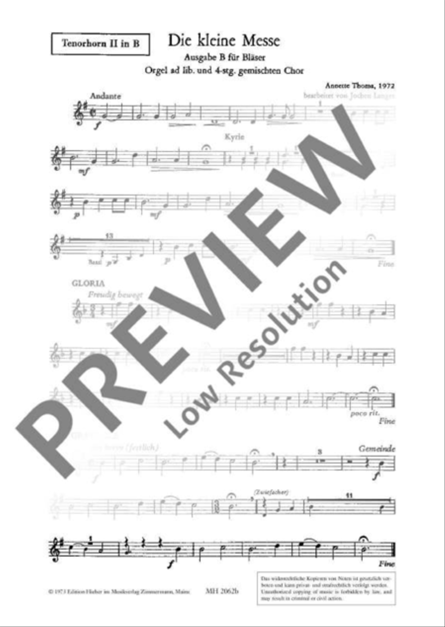 Die Kleine Messe Die Kleine Messe Mixed Choir scores gallery preview page 20