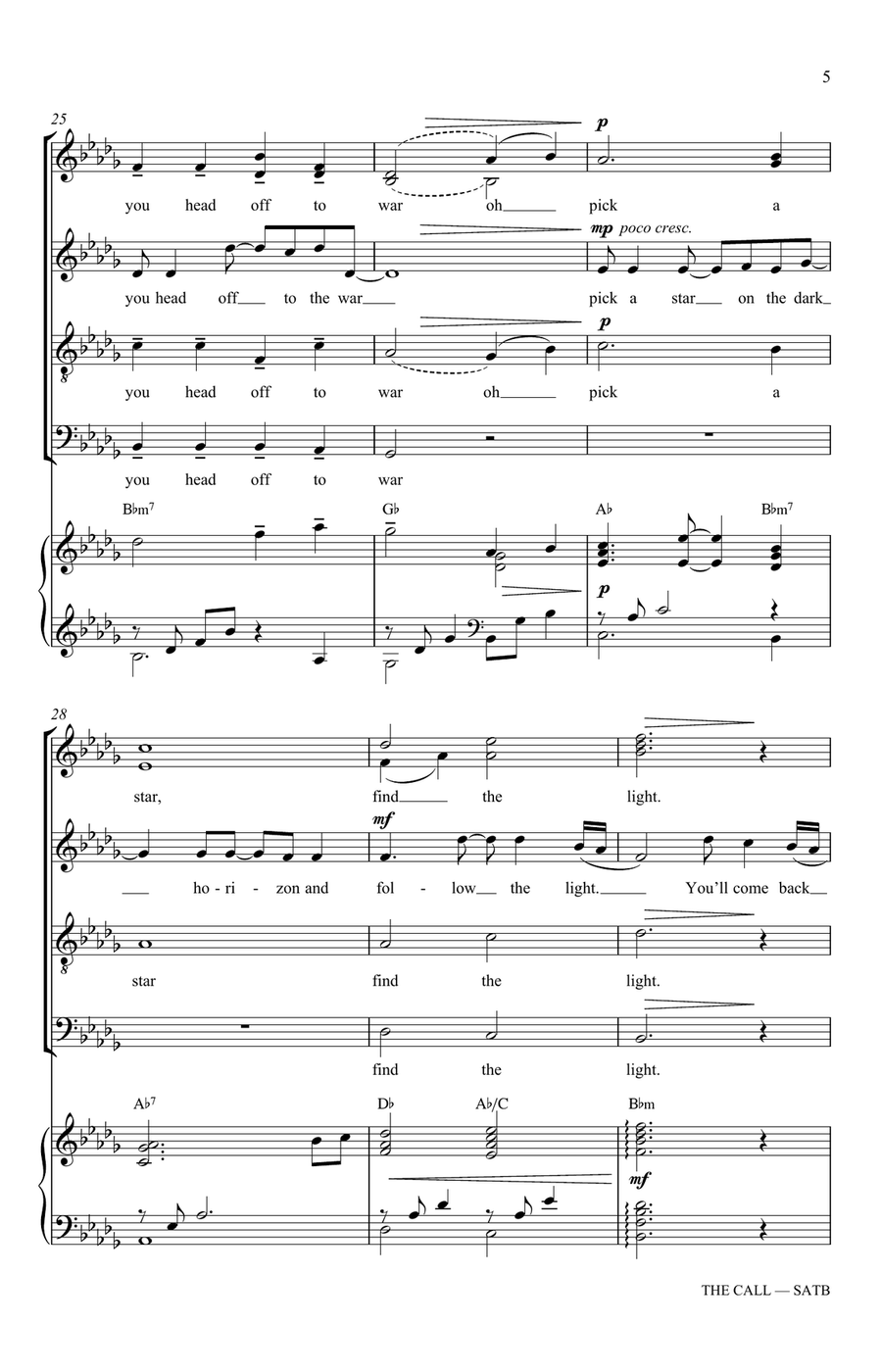 The Call (from The Chronicles Of Narnia: Prince Caspian) (arr. Dianne Gryba) 4-Part scores gallery preview page 5