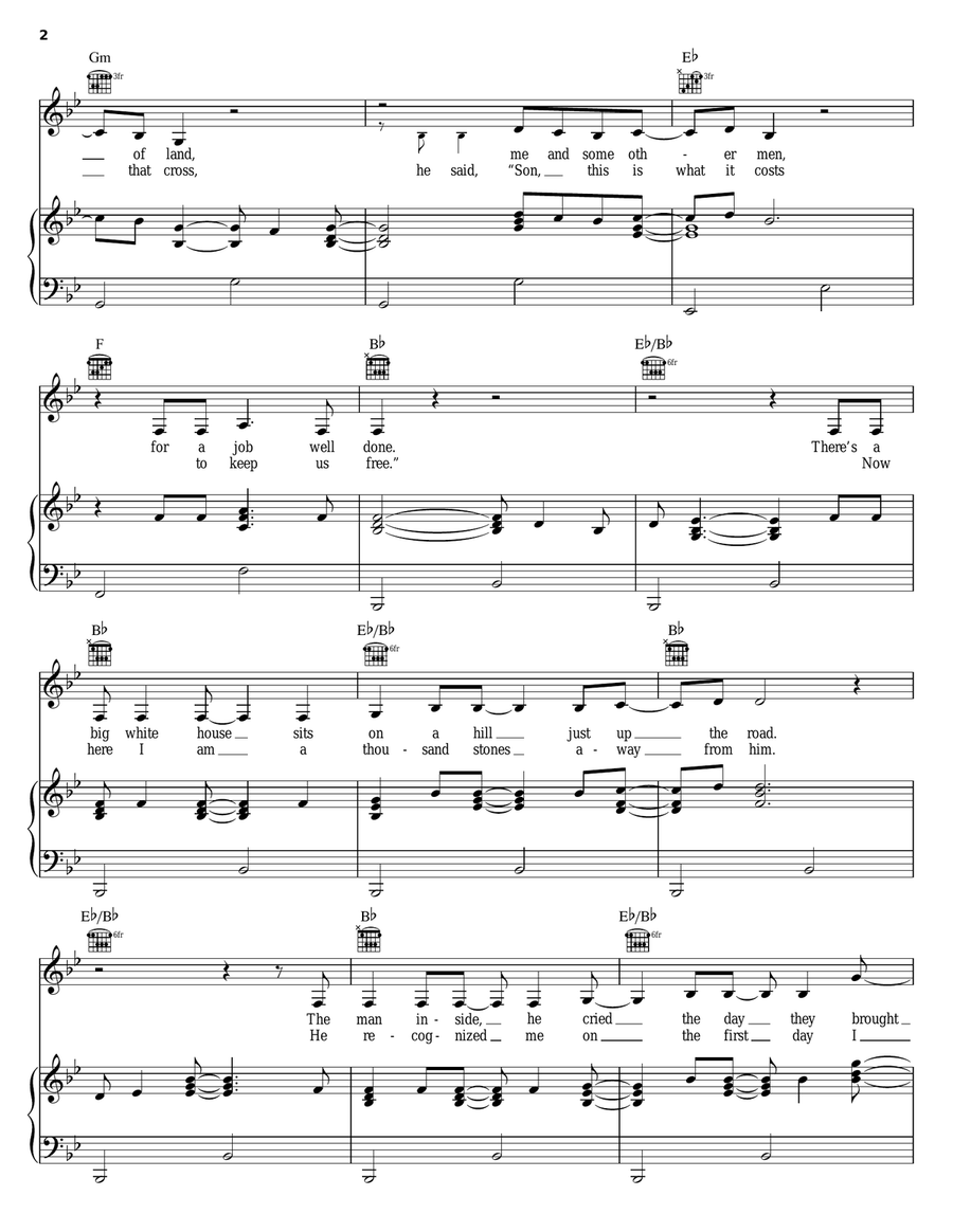 Arlington Arlington Piano, Vocal, Guitar scores gallery preview page 2