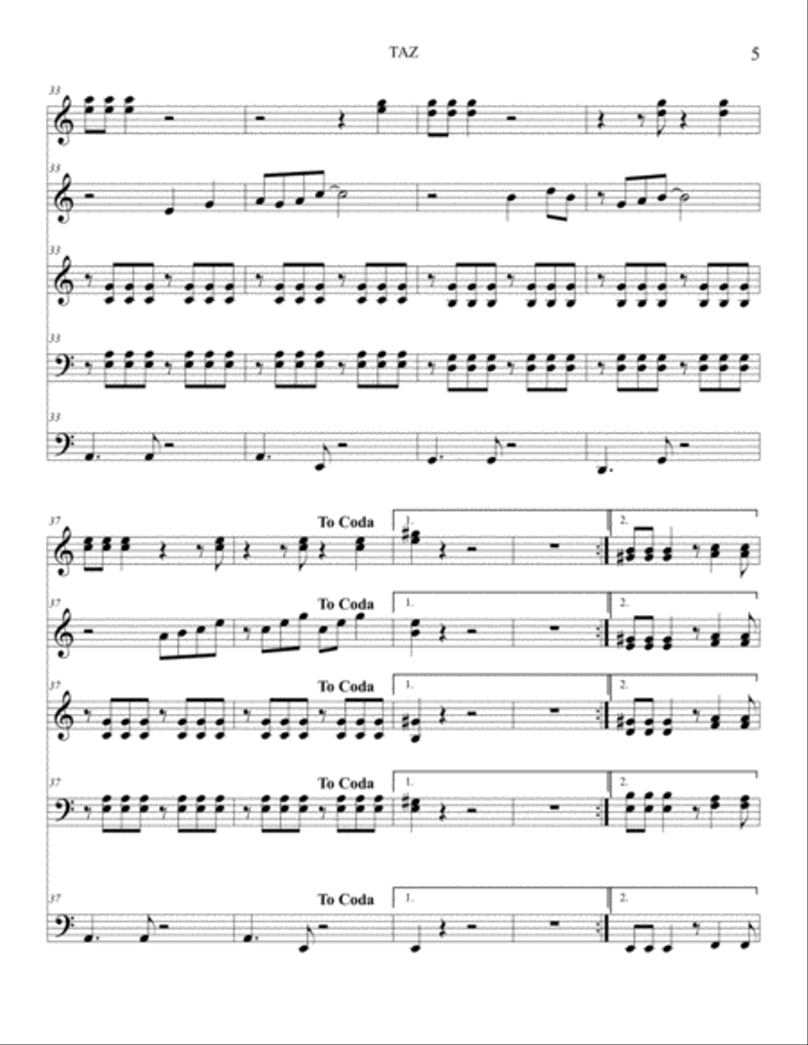 TAZ TAZ Percussion Ensemble scores gallery preview page 6
