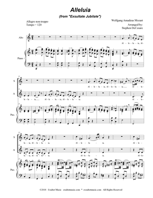 Alleluia (from "Exsultate, Jubilate") (2-part choir - (SA)