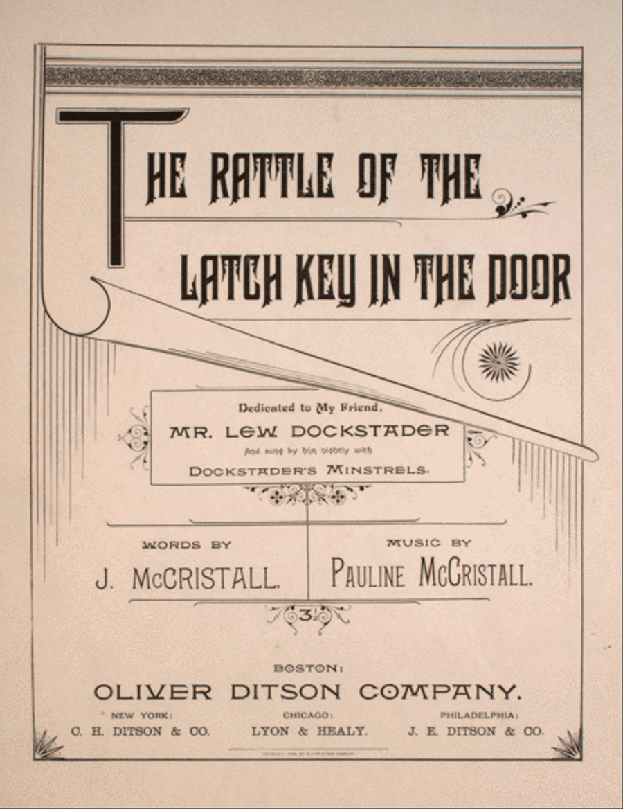 The Rattle of the Latch Key in the Door Voice scores gallery preview page 1