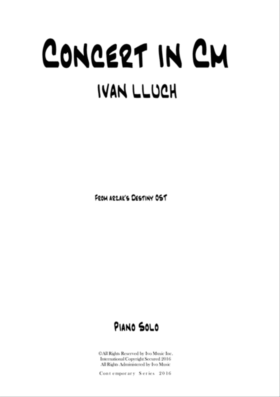Concert in Cm Concert in Cm Piano Solo scores gallery preview page 1