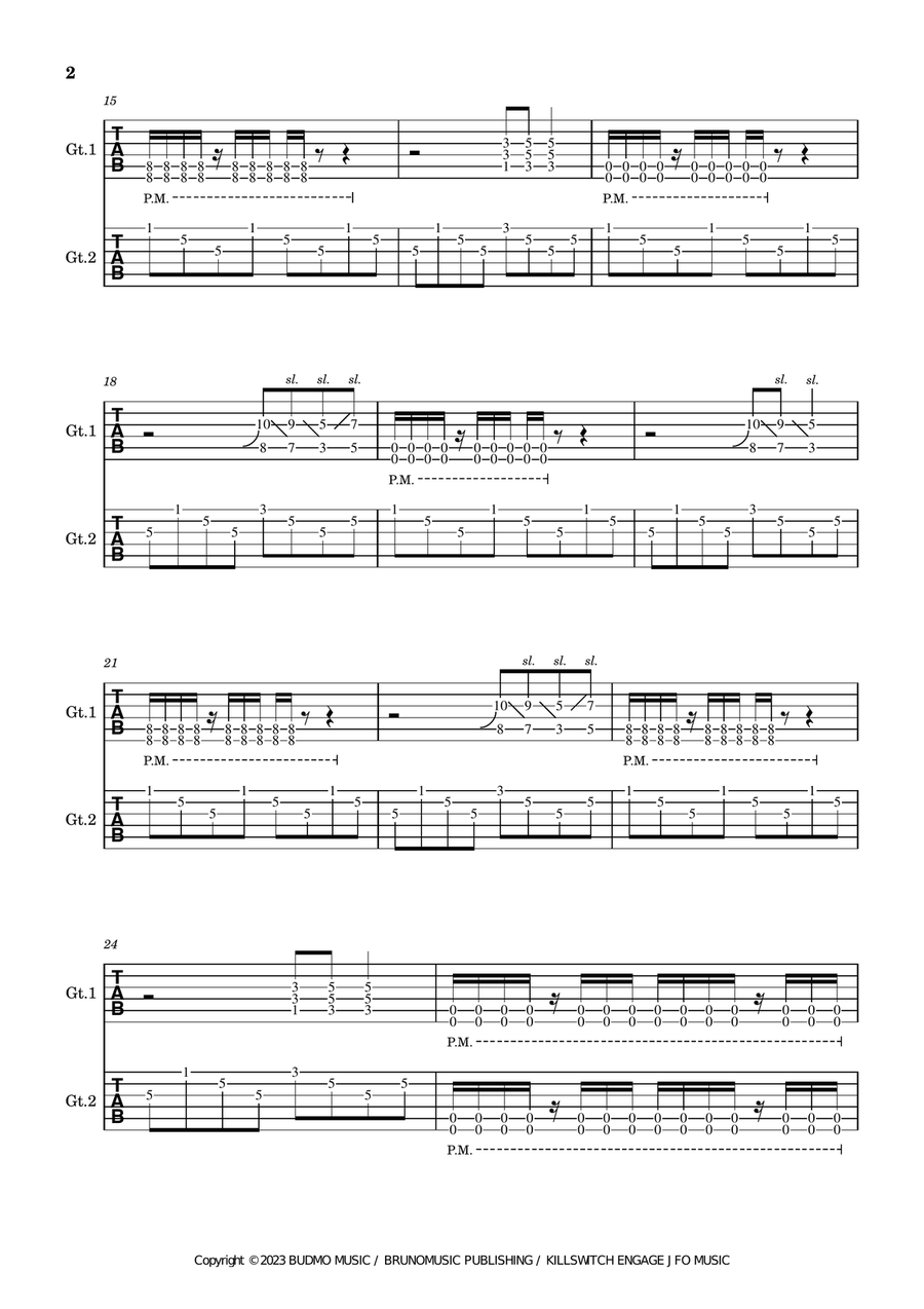 The End Of Heartache The End Of Heartache Guitar Tablature scores gallery preview page 2