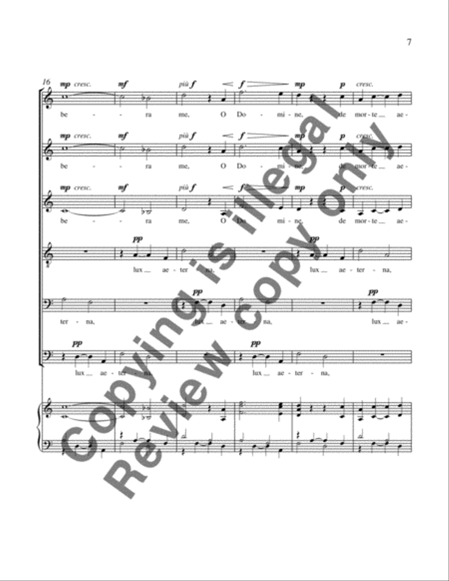 Lux aeterna 4-Part scores gallery preview page 5