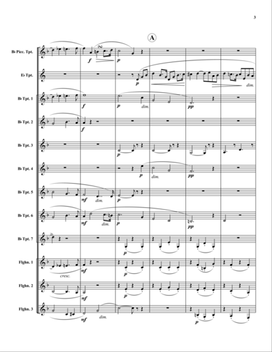 Elsa's Procession to the Cathedral Flugelhorn scores gallery preview page 3