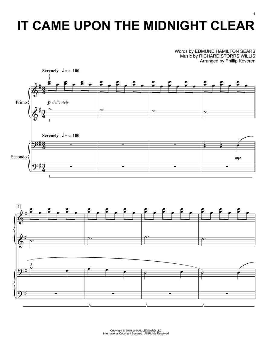 It Came Upon The Midnight Clear (arr. Phillip Keveren)
