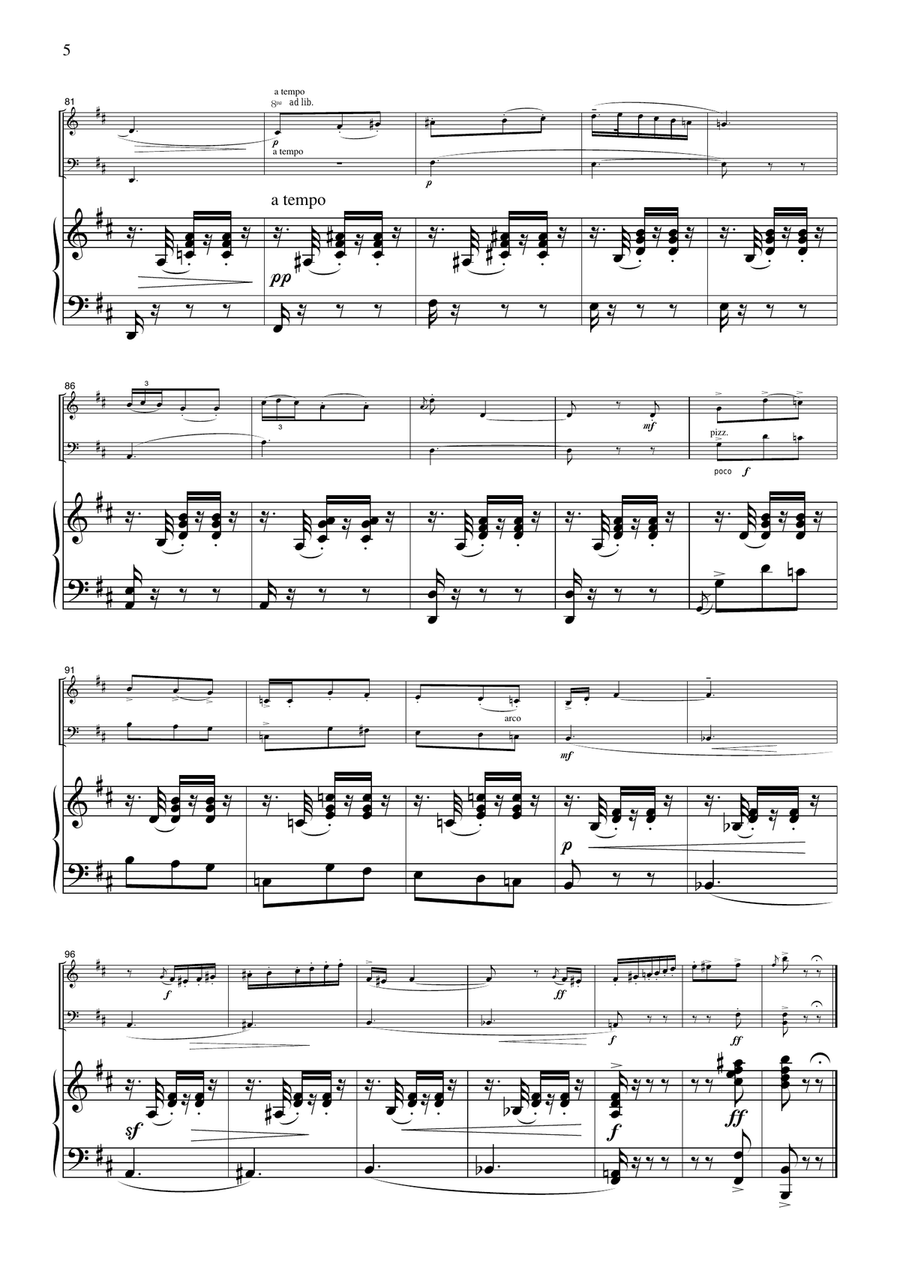 Bizet Seguidilla from Carmen, for piano trio, PB303 Piano Trio scores gallery preview page 5