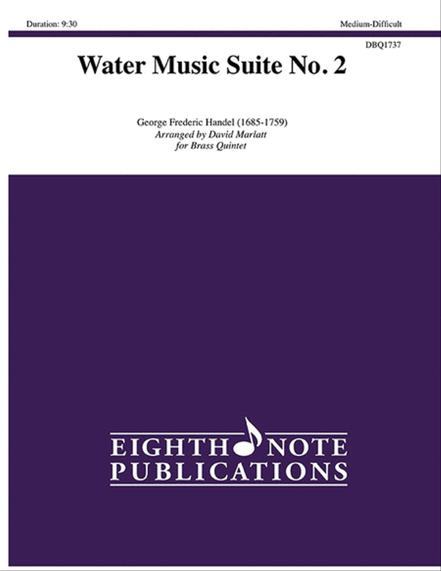Water Music Suite No. 2 Water Music Suite No. 2 Brass Ensemble scores gallery preview page 1