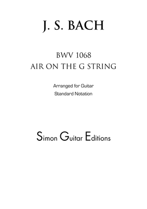 Air on the G String BWV 1068 for Classical Guitar