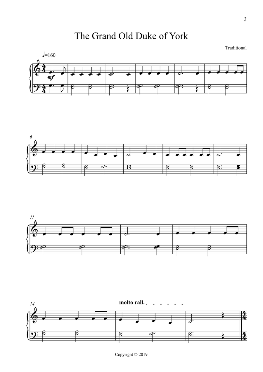 Nursery Rhymes for Beginners Piano Method scores gallery preview page 3