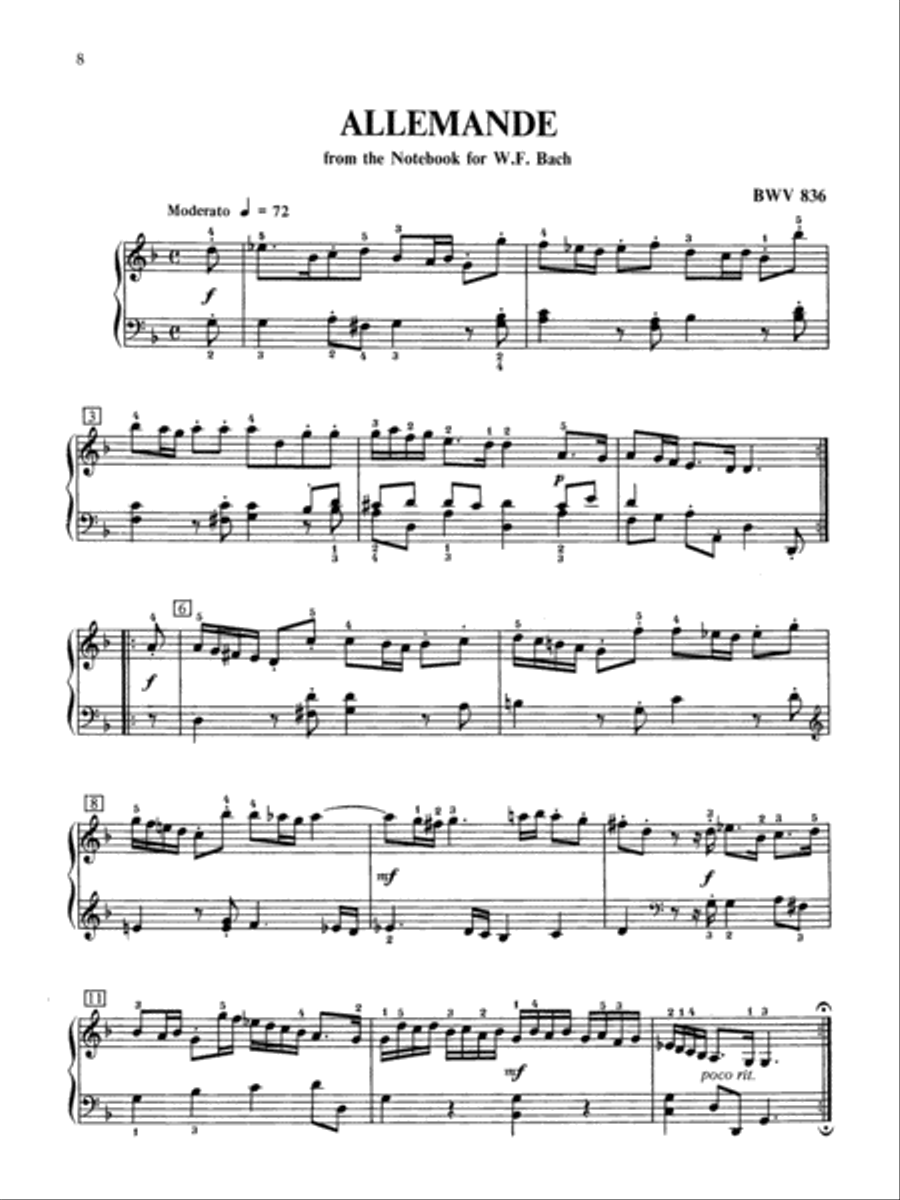 Bach -- Dances of J. S. Bach Piano Solo scores gallery preview page 3