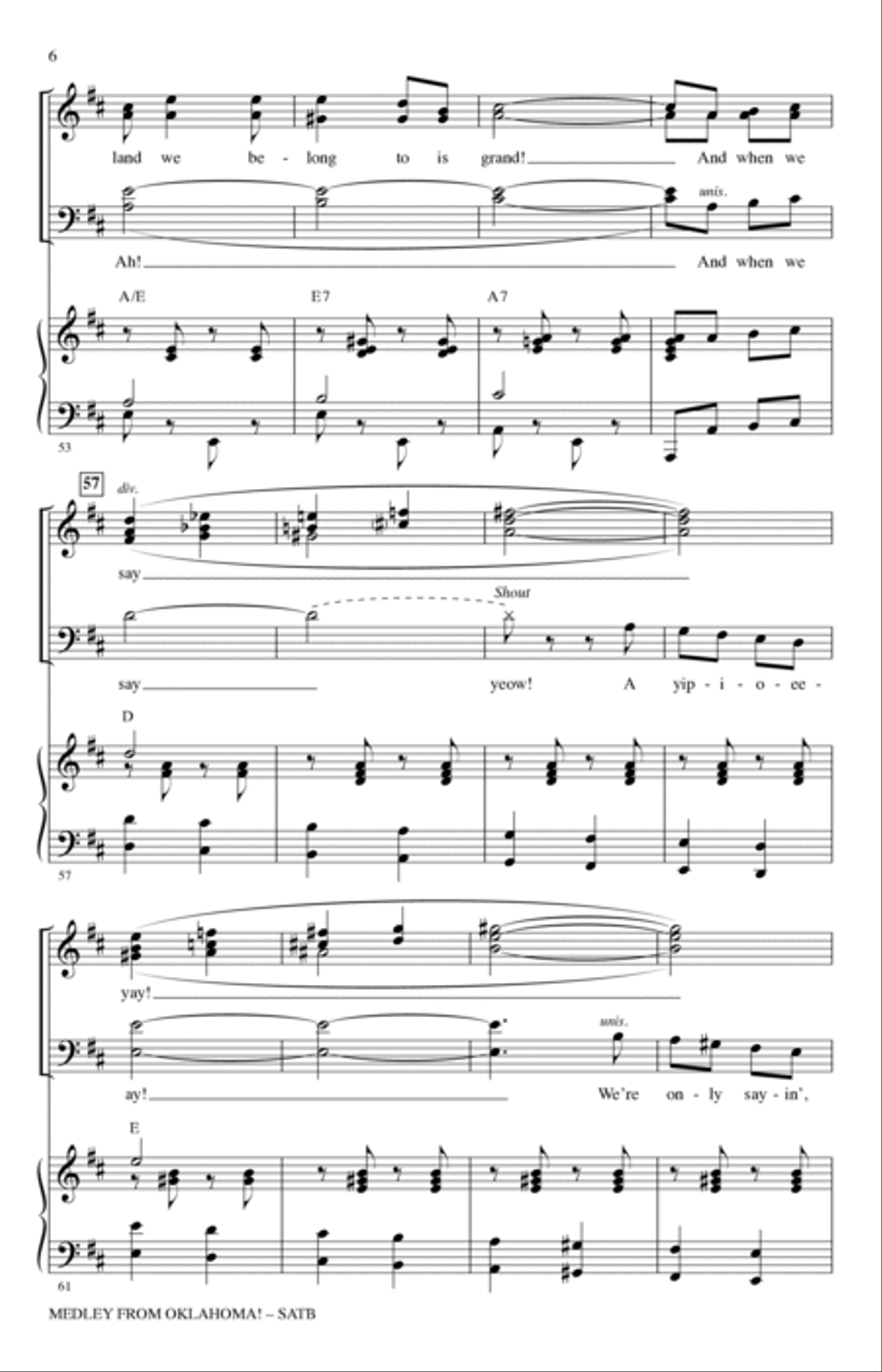 Oklahoma! (Medley) (arr. John Leavitt) 4-Part scores gallery preview page 5