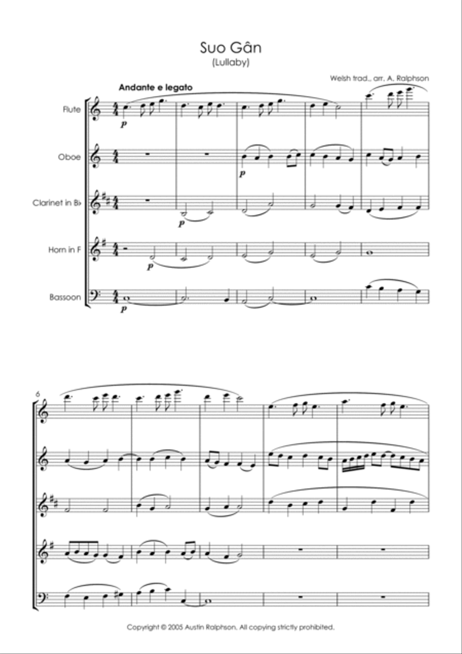 Suo Gan - wind quintet Woodwind Quintet scores gallery preview page 5