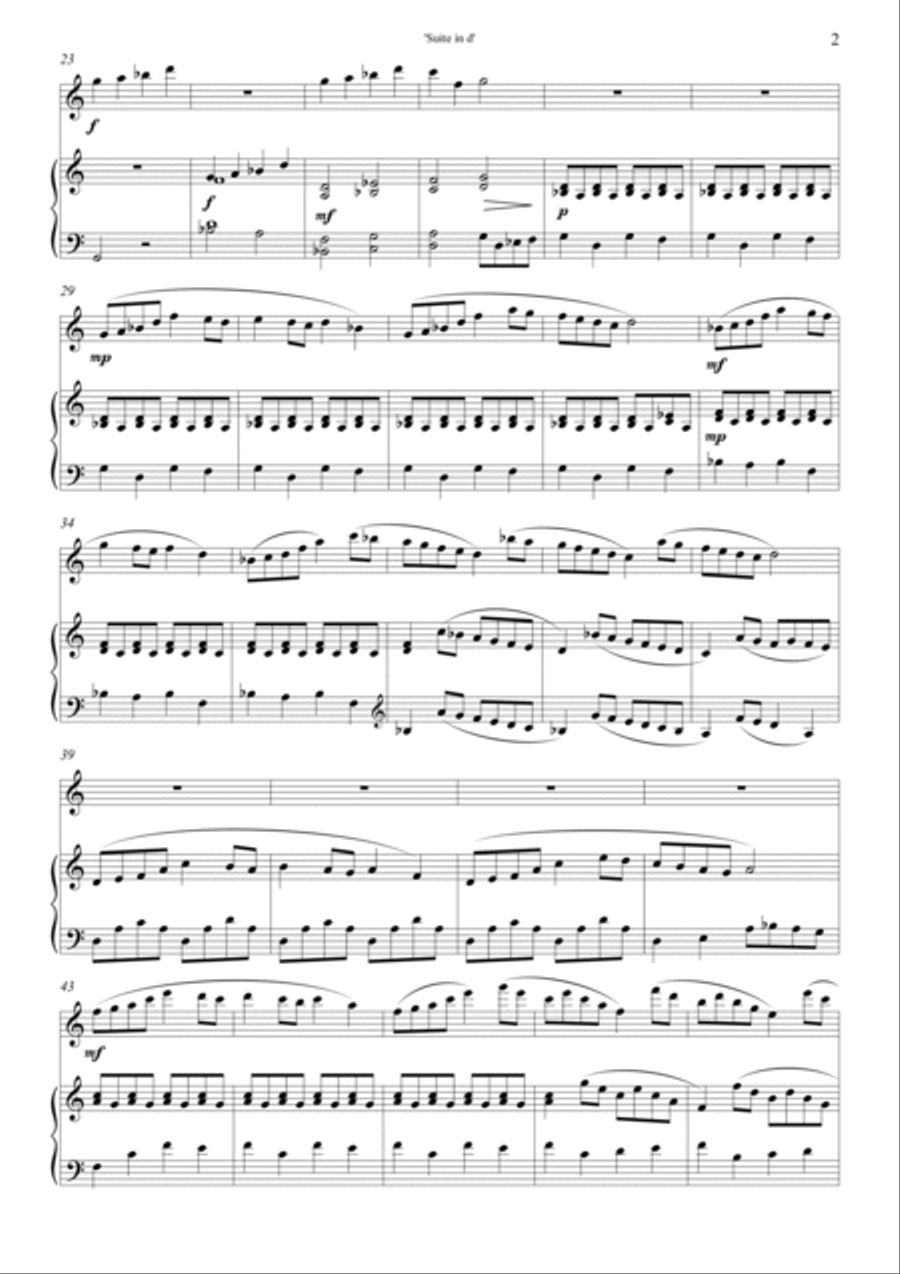 Suite in d Suite in d Woodwind Duet scores gallery preview page 4