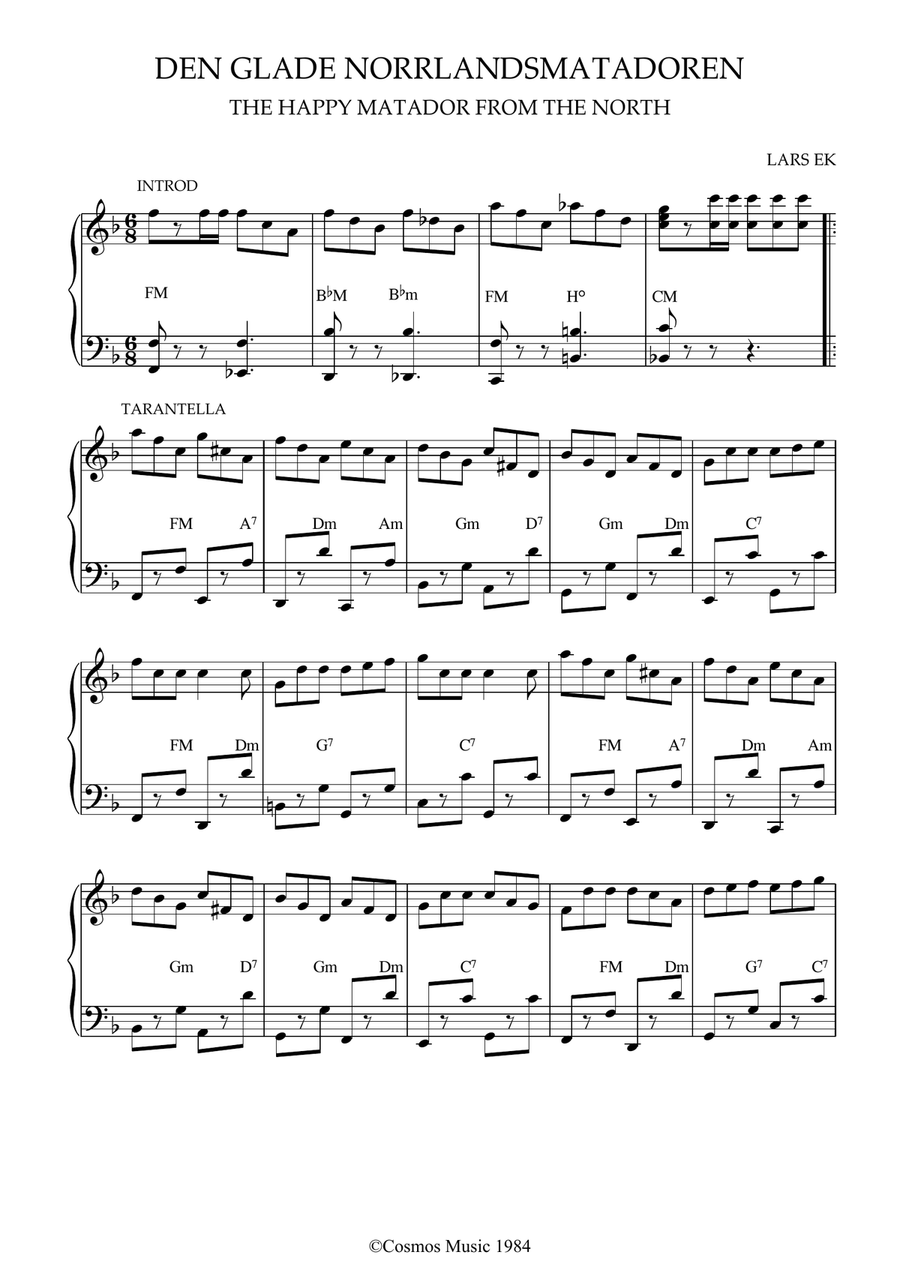 The Happy Matador from the North Accordion scores gallery preview page 1