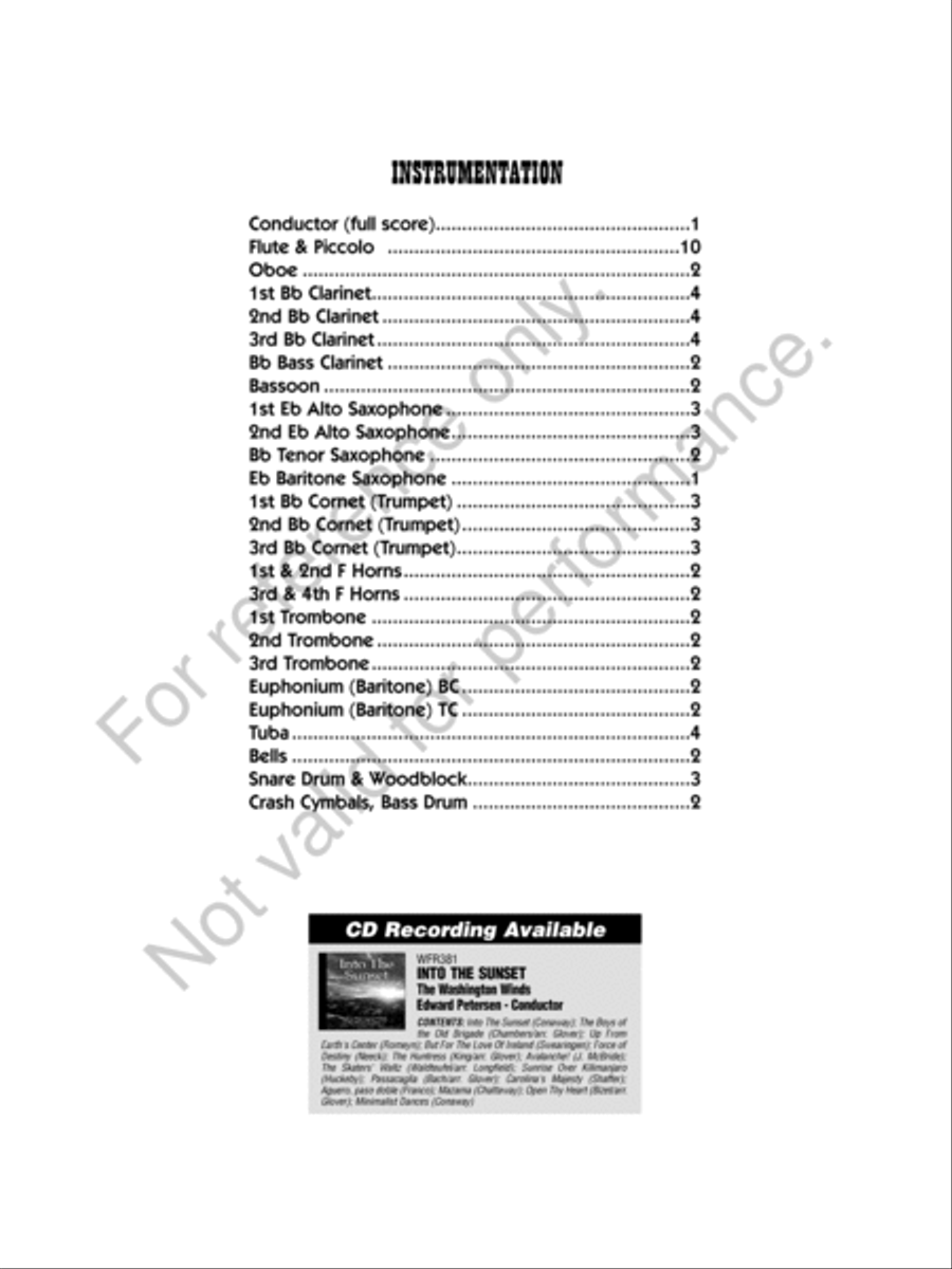 The Huntress Concert Band scores gallery preview page 3