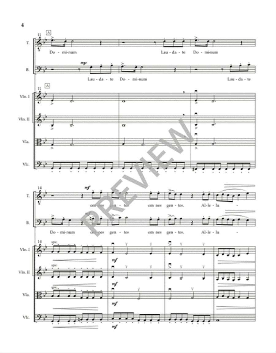 Laudate Dominum (Instrumental Parts) Choir scores gallery preview page 3