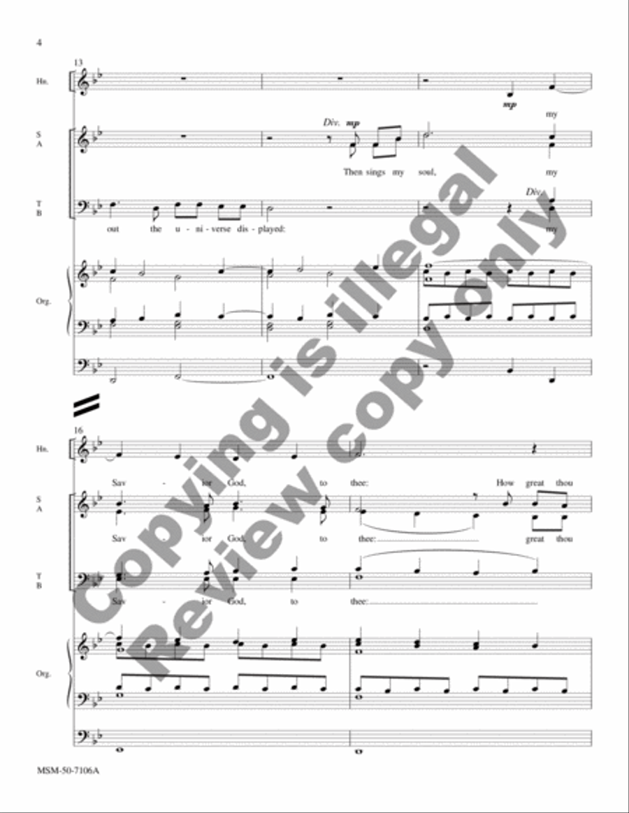 How Great Thou Art (Full Score) Choir scores gallery preview page 5