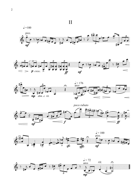[Van de Vate] Six Etudes for Solo Violin