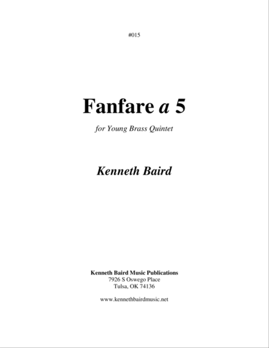 Fanfare a 5 Brass Ensemble scores gallery preview page 1