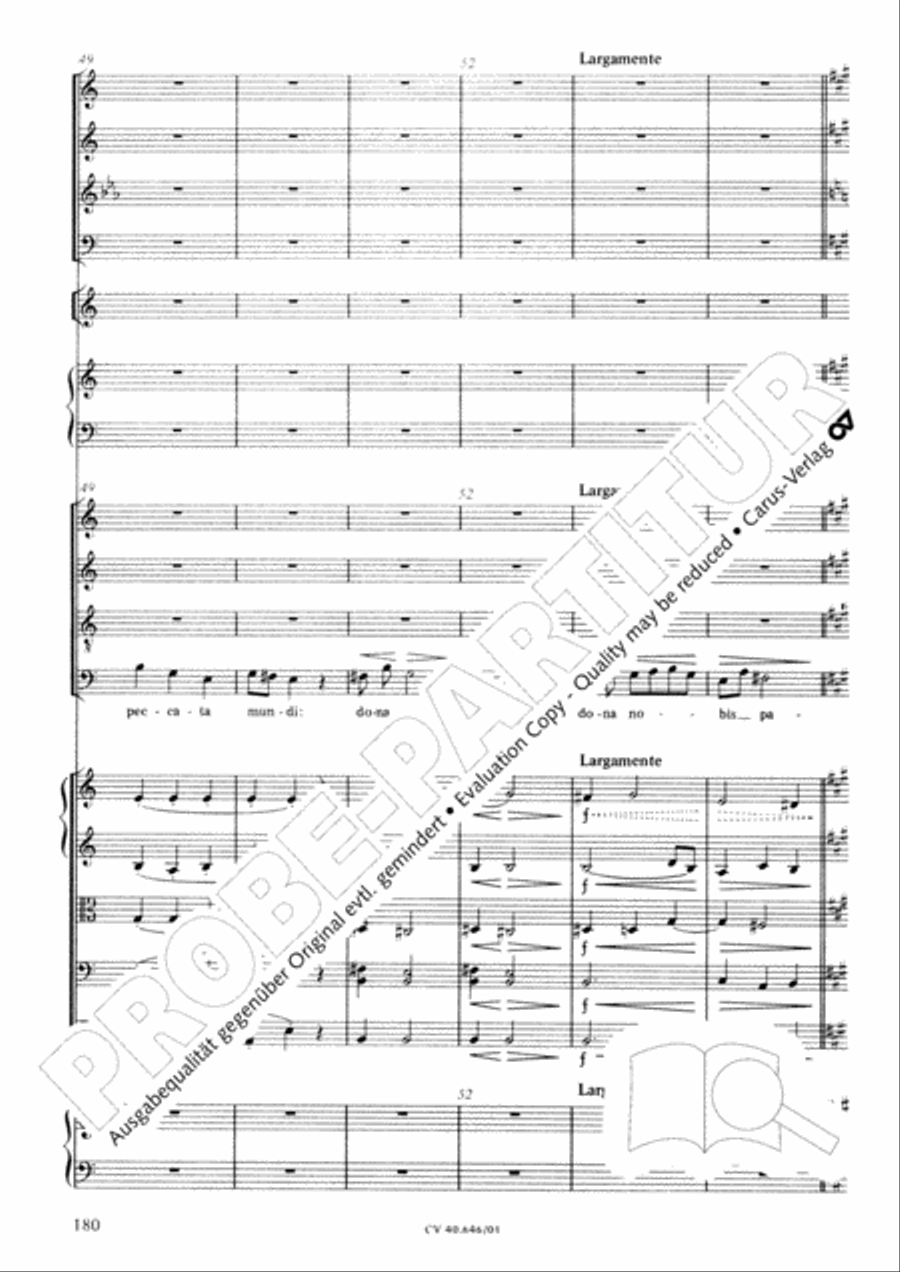 Mass in A Major (2 versions) STB scores gallery preview page 191